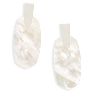 NEW kendra scott Aragon Silver mother of pearl